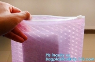 reusable air bubble stationery packaging bags envelope shock proof bag with slider zip lock for fragile articles, zip