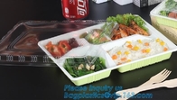 Disposable PP plastic food container 3 compartment containers / bento box / meal prep containers,food containers square