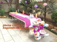 Colorful Polka Dot Table Cloth Plastic Tablecloth Cover for Wedding Birthday Party Supplies/Decoration BAGEASE BAGPLASTI