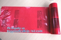 Medical biohazard bag PE safety red color waste bags for medical, biohazard trash bag on roll with cheap price, bagease