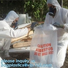 LDPE Asbestos Bags Transparent / Clear - Plain or Printed, Printed Asbestos Bag, Asbestos waste Bag, Asbestos Colour Fil