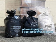 Big Biohazard Garbage Bags Danger Words Printed  Asbestos Waste Removal