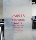 Big Biohazard Garbage Bags Danger Words Printed  Asbestos Waste Removal