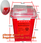 Medical plastic wall mounted bracket and holder with gloves box for 5qt sharps container and sharps bin, sharp container