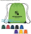Custom Logo Printed ECO Nylon Polyester Foldable Shopping Bag With Snap Pouch,polyester drawstring gym bag Waterproof fo