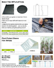 Green house film, pp non-woven weed control sheet,mulch film w/pull-off hole,plant protect sleeve film w/hole, micro hol