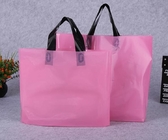 Rope shopping die cut handle tote bag plastic bag soft loop handle bag,Bottom Gusset Soft Loop Handle Food Plastic Bag w